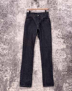 Vintage Levis Jeans 26 in x 32 in Womens 501 Made in USA Charcoal Wash Denim